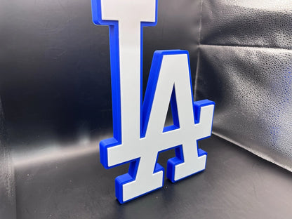 Los Angeles Dodgers Logo Sign Display | 3D Wall Desk Shelf Art - UNRIVAL3D