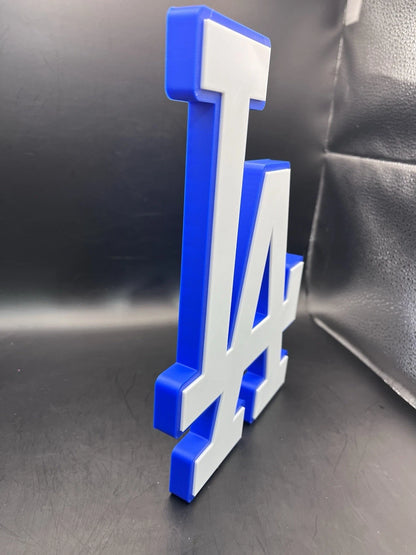 Los Angeles Dodgers Logo Sign Display | 3D Wall Desk Shelf Art - UNRIVAL3D
