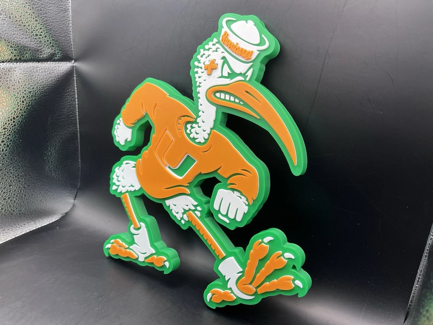 Miami Hurricanes Logo Sign Display | 3D Wall Desk Shelf Art - UNRIVAL3D