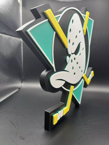 The Mighty Ducks Logo Sign Display | 3D Wall Desk Shelf Art - UNRIVAL3D