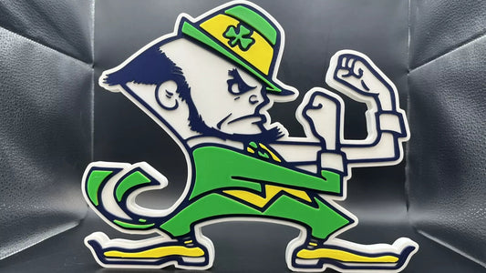 Notre Dame Fighting Irish Logo Sign Display | 3D Wall Desk Shelf Art - UNRIVAL3D