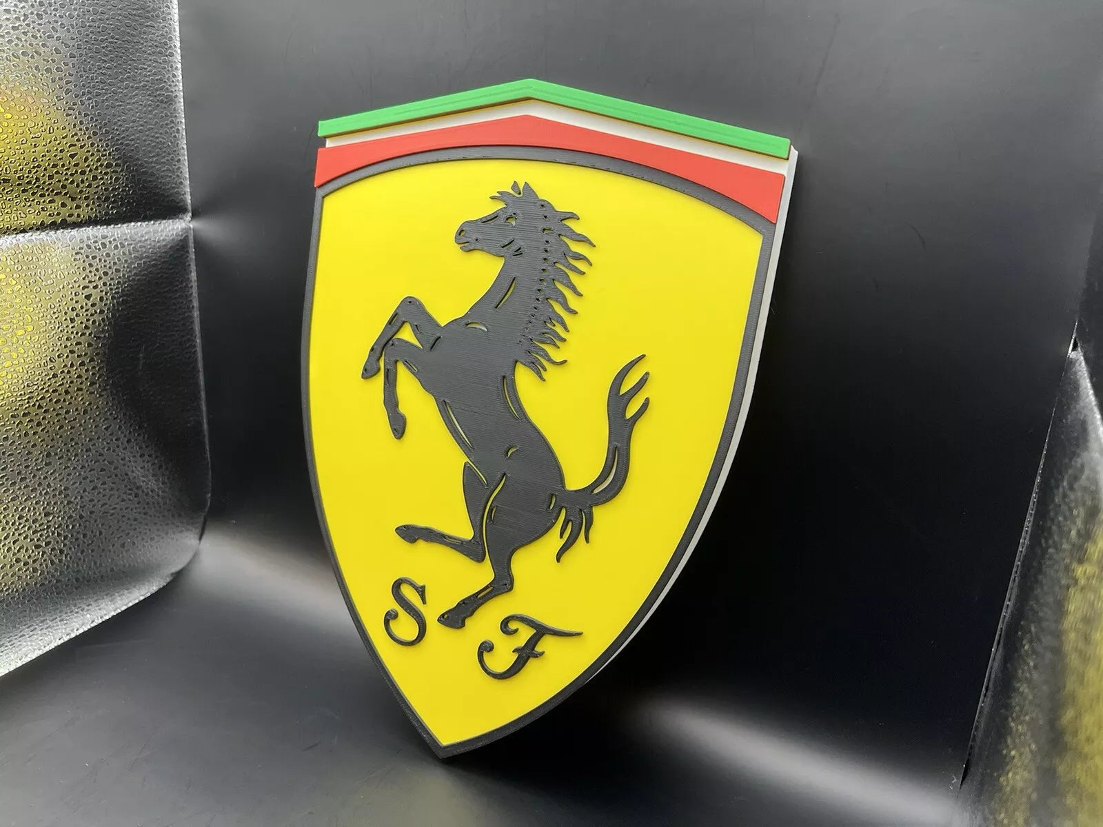 Ferrari Logo Sign Display | 3D Wall Desk Shelf Art - UNRIVAL3D
