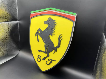 Ferrari Logo Sign Display | 3D Wall Desk Shelf Art - UNRIVAL3D