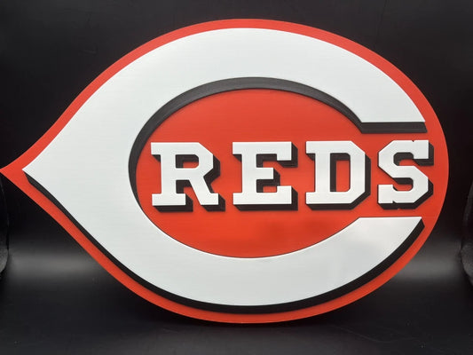 Cincinnati Reds Logo Sign Display | 3D Wall Desk Shelf Art - UNRIVAL3D