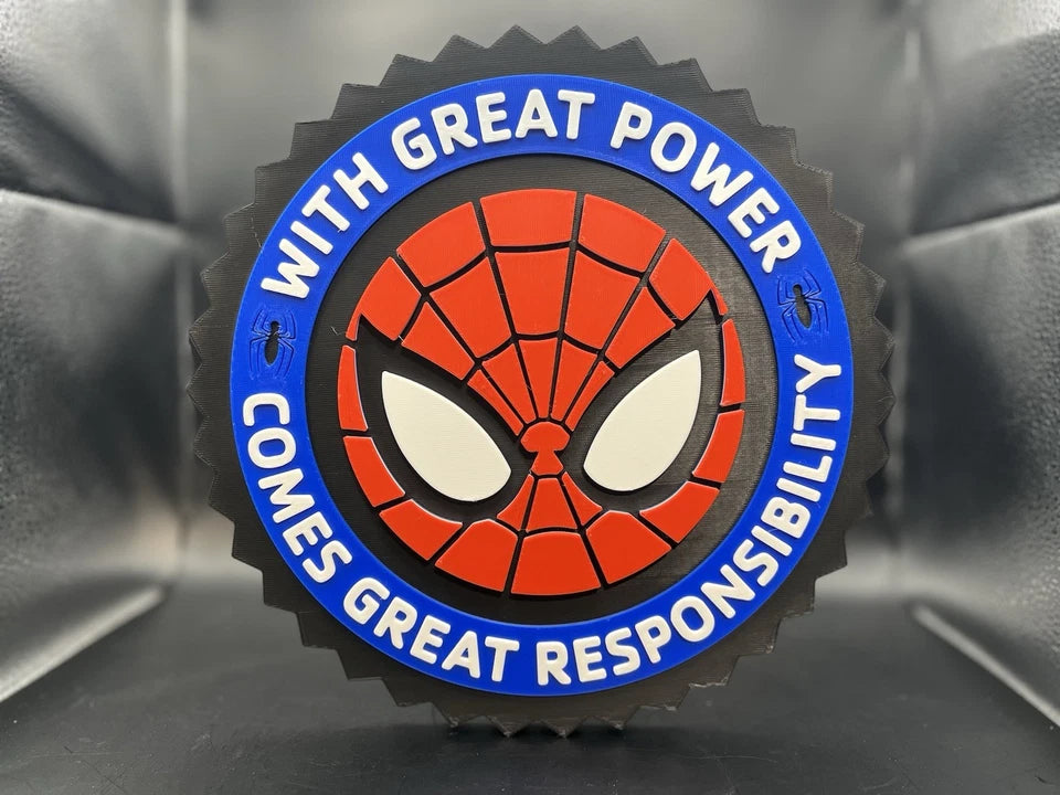 Spider-Man Logo Sign Display | 3D Wall Desk Shelf Art - UNRIVAL3D