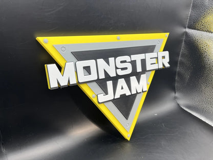 Monster Jam Logo Sign Display | 3D Wall Desk Shelf Art - UNRIVAL3D