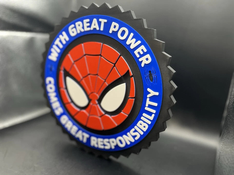 Spider-Man Logo Sign Display | 3D Wall Desk Shelf Art - UNRIVAL3D