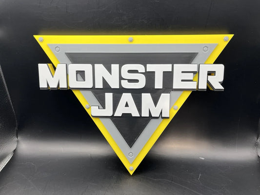 Monster Jam Logo Sign Display | 3D Wall Desk Shelf Art - UNRIVAL3D