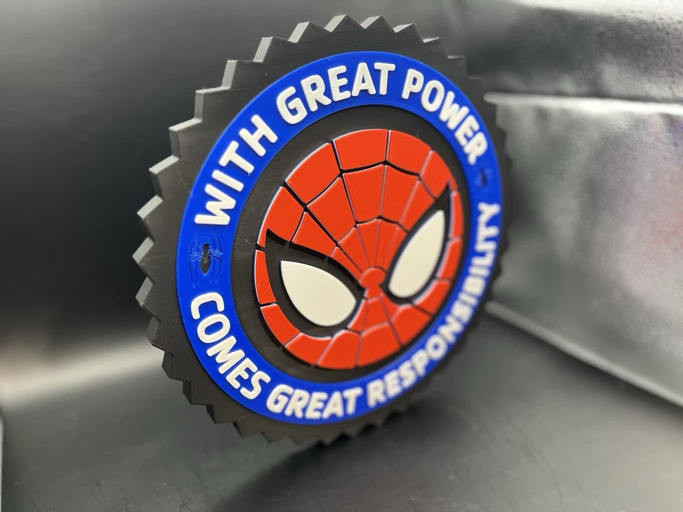 Spider-Man Logo Sign Display | 3D Wall Desk Shelf Art - UNRIVAL3D