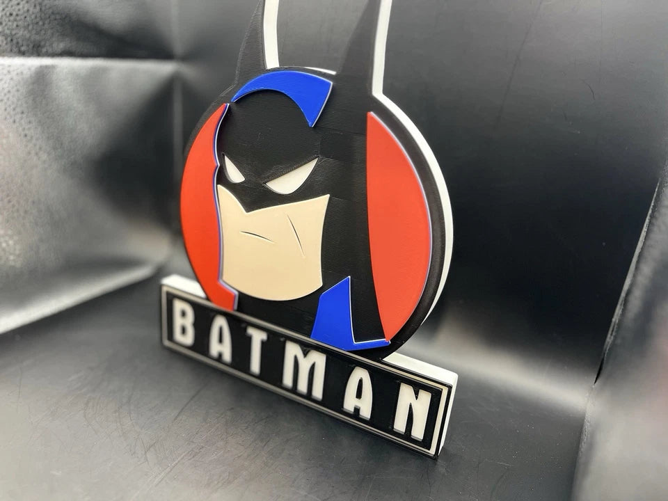 Batman Logo Sign Display | 3D Wall Desk Shelf Art - UNRIVAL3D