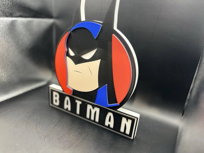 Batman Logo Sign Display | 3D Wall Desk Shelf Art - UNRIVAL3D